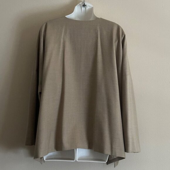 Eskander Wool Cashmere Boxy Jacket Womens Size 6/8 Lagenlook Old Money Luxe Mod - Picture 13 of 14